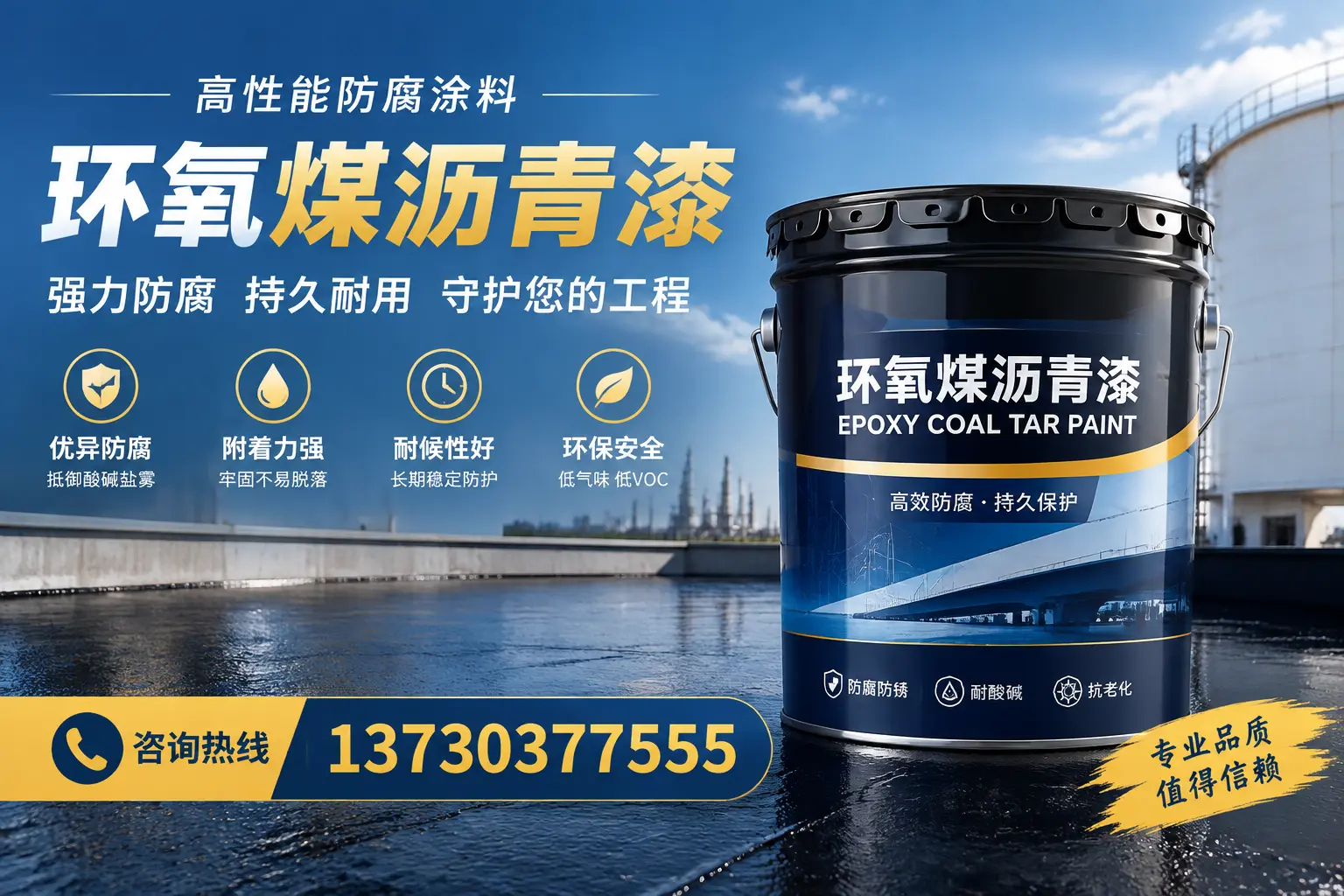 环氧煤沥青漆的耐久性分析,适合咸阳的使用场景